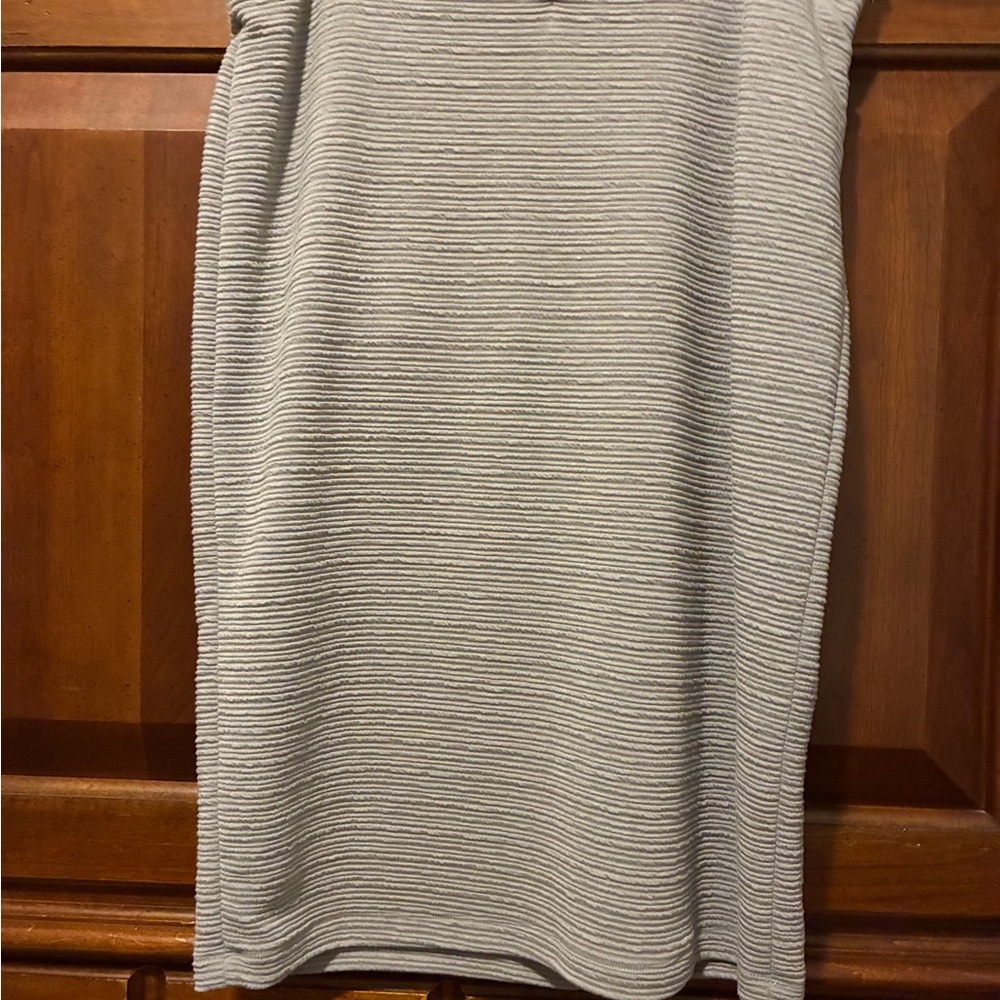 Calvin Klein Cream Ribbed Pencil Skirt